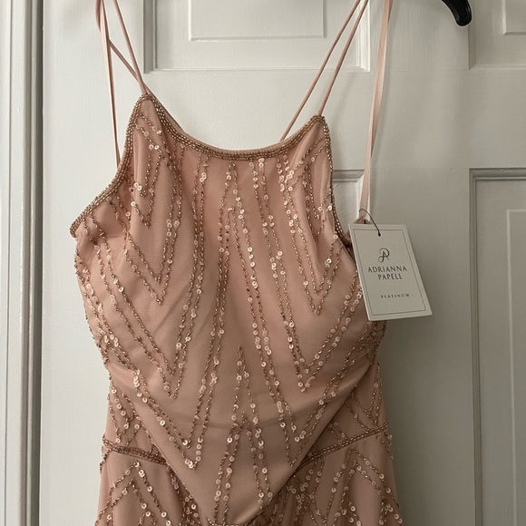 NWT Adrianna Papell Lace-Up Back Halter Dress - Picture 4 of 4